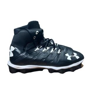 Under Armour Men's Size 8.5 Renegade RM Football Shoe Cleats Black White‎